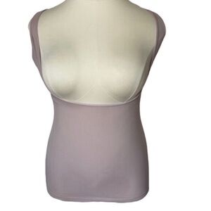 Spanx Assets Shirt Shapewear Tank Under Bust Blush Pink Slenderizing Slimming 1X